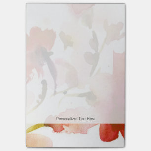 Abstract floral watercolor paintings post-it notes