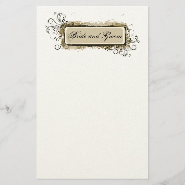 Abstract Floral Wedding Stationery (Front)