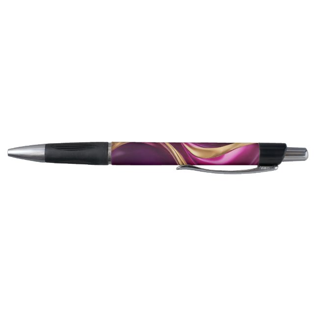 Abstract Flow Art- Fuchsia Purple and Gold (Bottom)