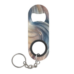 Abstract Flow Bottle Opener Keychain