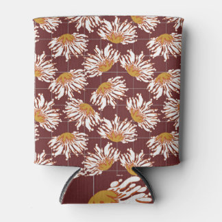 Abstract flower: artistic pattern design. can cooler