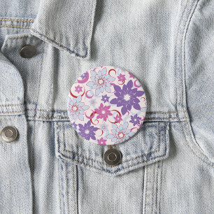 Abstract Flower Background 7.5 Cm Round Badge