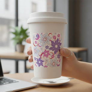 Abstract Flower Background Stickers