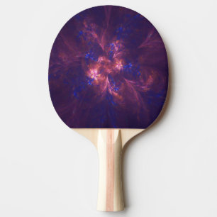 Abstract Flower Dark Purple And Blue Patterns Mix Ping Pong Paddle