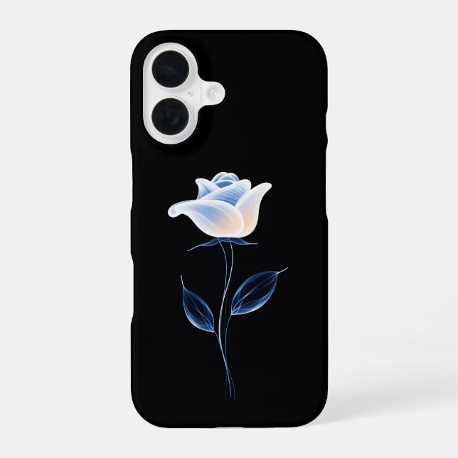 Abstract Flower Design iPhone 16 Case (Back)
