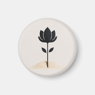 Abstract flower design magnet