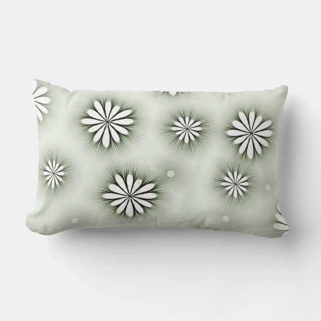 abstract flower design  pillow in grey (Front)