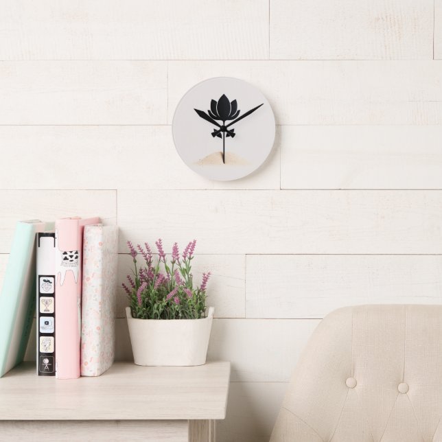 Abstract flower design round clock (Reading Room)