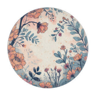 Abstract Flower Designed Cutting Board