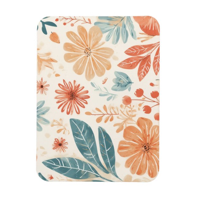 Abstract Flower Designed  Magnet (Vertical)