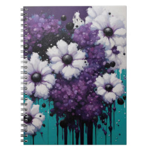 Abstract Flower Drips Notebook
