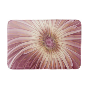Abstract Flower Fractal Art & Shades of Burgundy Bath Mat