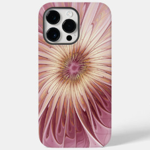 Abstract Flower Fractal Art & Shades of Burgundy Case-Mate iPhone 14 Pro Max Case