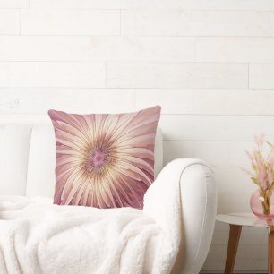 Abstract Flower Fractal Art & Shades of Burgundy Cushion