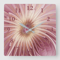 Abstract Flower Fractal Art & Shades of Burgundy