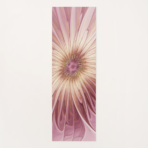 Abstract Flower Fractal Art & Shades of Burgundy Yoga Mat