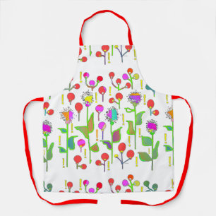 Abstract Flower Garden Kitchen Crafts Cooking Apron