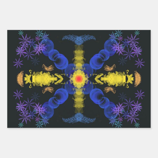 Abstract Flower Gift Wrap (Front)