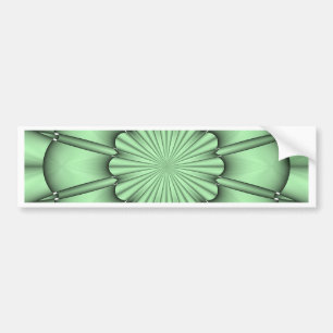 Abstract Flower in Pale Green Bumper Sticker