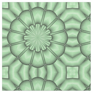 Abstract Flower in Pale Green Fabric