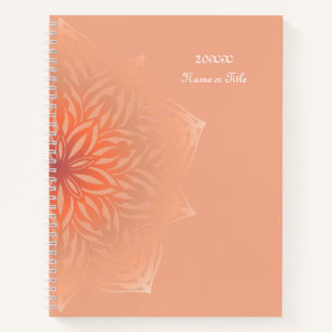 Abstract Flower in Peach Notebook