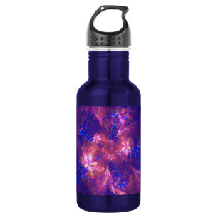 Abstract Flower Light Purple And Blue Patterns Mix 532 Ml Water Bottle
