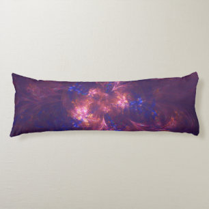 Abstract Flower Light Purple And Blue Patterns Mix Body Cushion