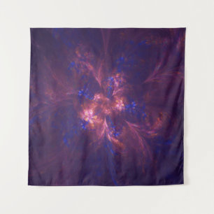 Abstract Flower Light Purple And Blue Patterns Mix Tapestry