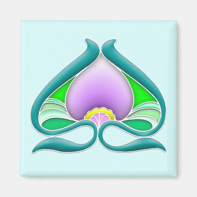 Abstract flower magnet (Front)