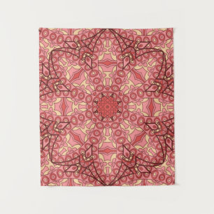 Abstract flower mandala ethnic seamless pattern tapestry
