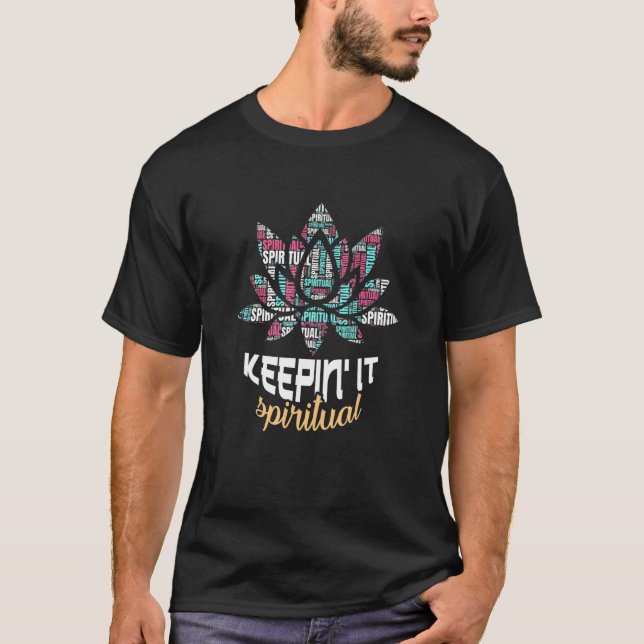 Abstract Flower Of Amusing Meditation Quote 2 T-Shirt (Front)