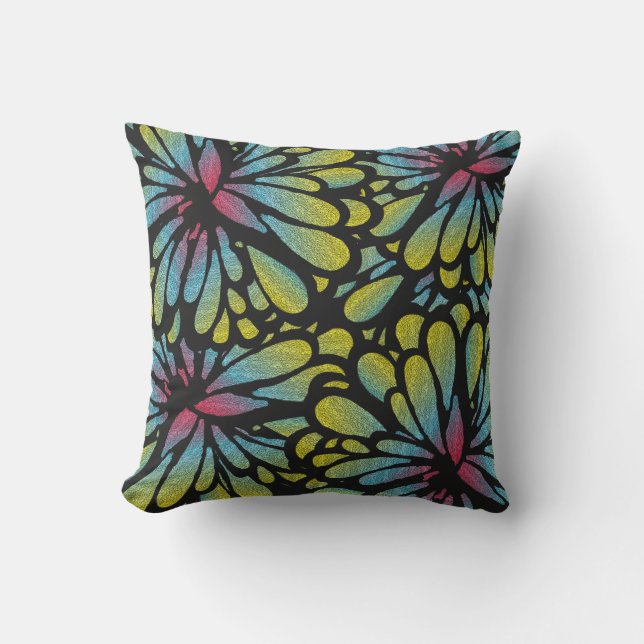 Abstract Flower Outdoor Cushion (Front)