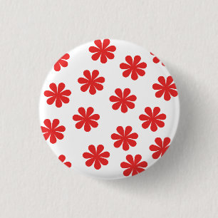Abstract Flower Pattern 3 Cm Round Badge