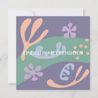 abstract flower pension card