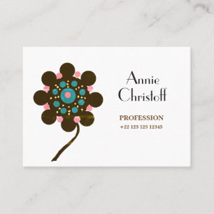 Abstract Flower Personalised business card