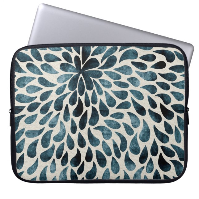 Abstract flower petals floral laptop sleeve (Front)