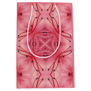 Abstract Flower Petals in Soft Coral Pink Medium Gift Bag