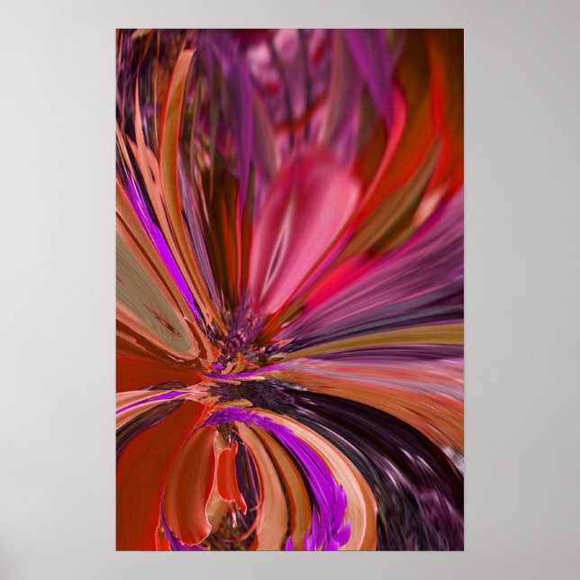 Abstract Flower Poster (Front)