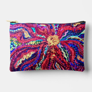 Abstract Flower Pouch-Colourful Floral Zip Bag