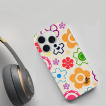 Abstract Flower Power Monogram iPhone Case
