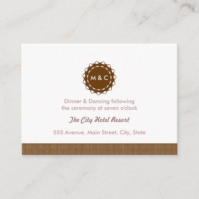 Abstract Flower Reception Enclosure Card (Front)