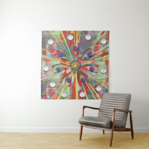 Abstract Flower Tapestry