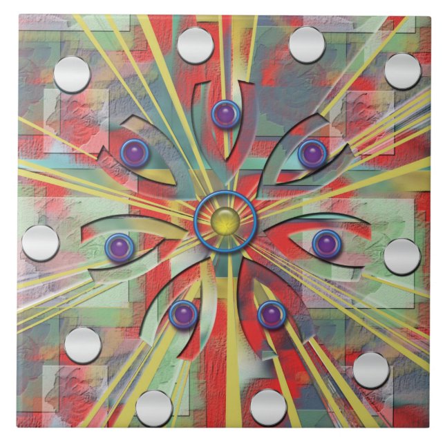Abstract Flower Tile (Front)