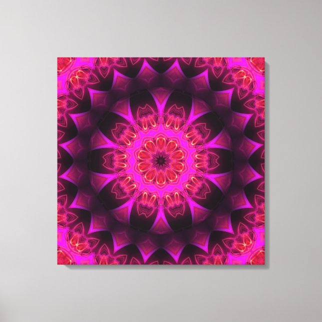 Abstract Flower Wrapped Canvas (Front)