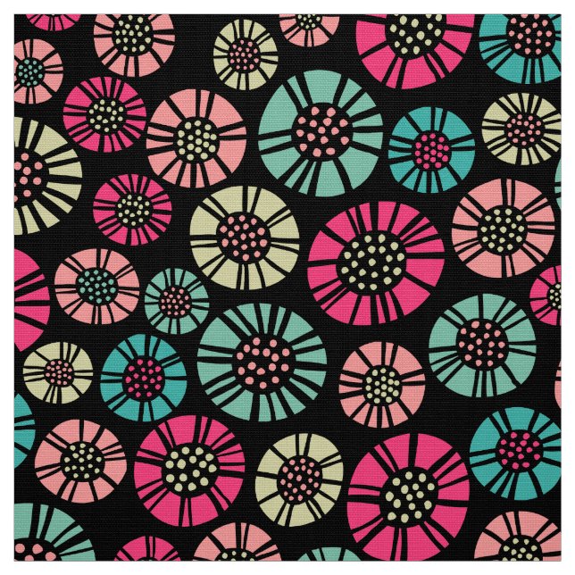 Abstract Flowers 031023 - Colours 01 Fabric (Swatch)