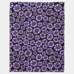 Abstract Flowers 031023 - Easter Purple Fleece Blanket