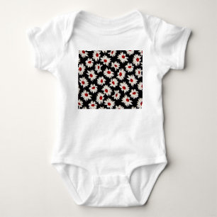 Abstract flowers, an artsy watercolor pattern. baby bodysuit