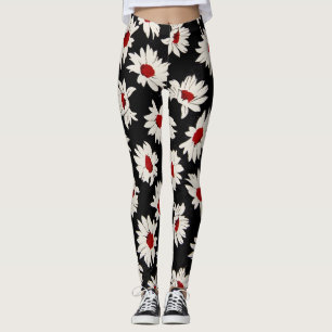 Abstract flowers, an artsy watercolor pattern. leggings