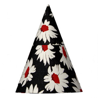 Abstract flowers, an artsy watercolor pattern. party hat