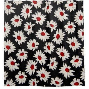 Abstract flowers, an artsy watercolor pattern. shower curtain